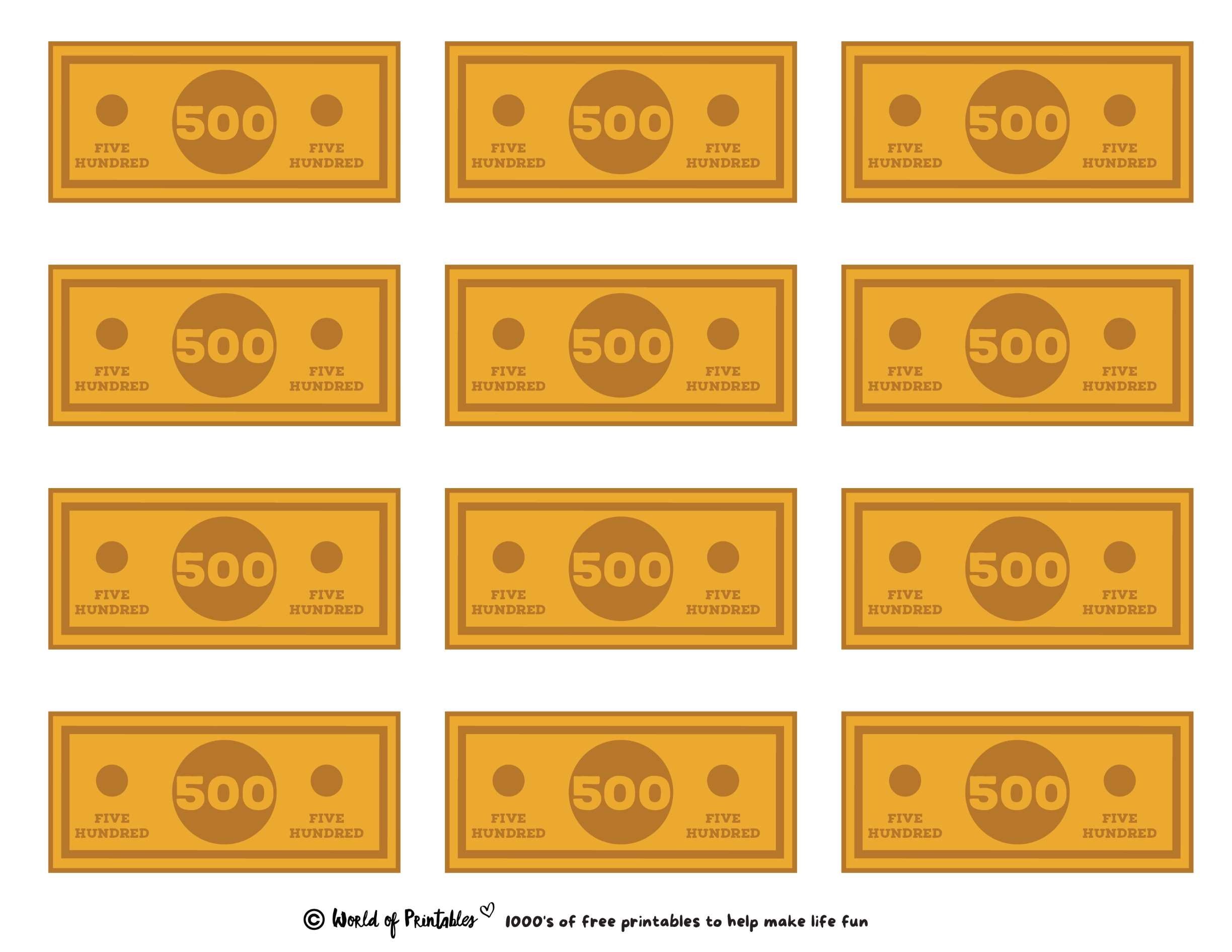 Fake Money Printable For Kids Fake Money Printable For Kids