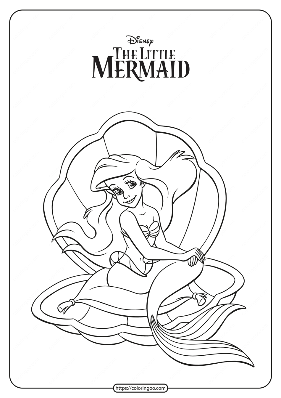 Printable Little Mermaid Coloring Pages