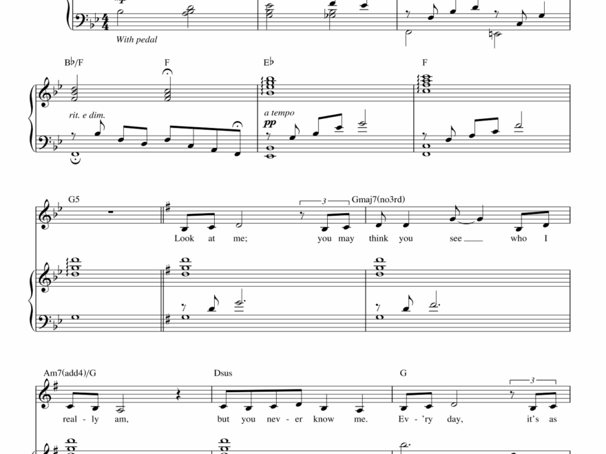 Reflection Pop Version from Mulan Sheet Music For Voice And Piano