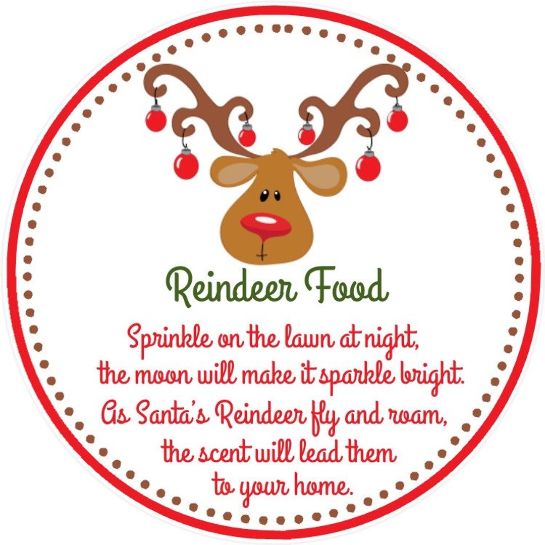Reindeer Food Free Printable Tags
