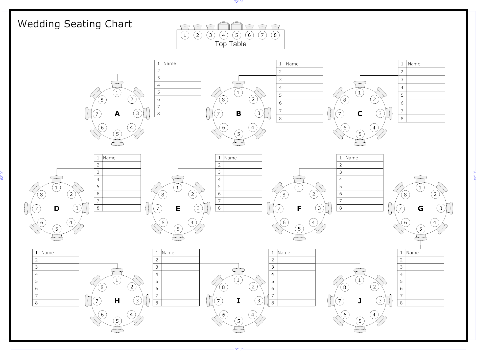 Free Printable Seating Chart Template For Wedding