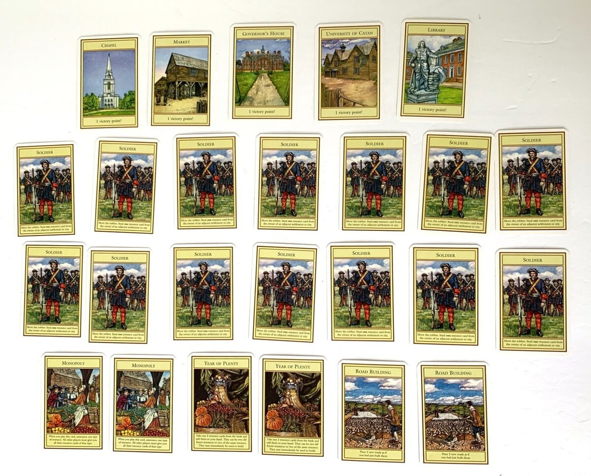 Settlers Of Catan Replacement Pieces Parts 25 Development Cards EBay