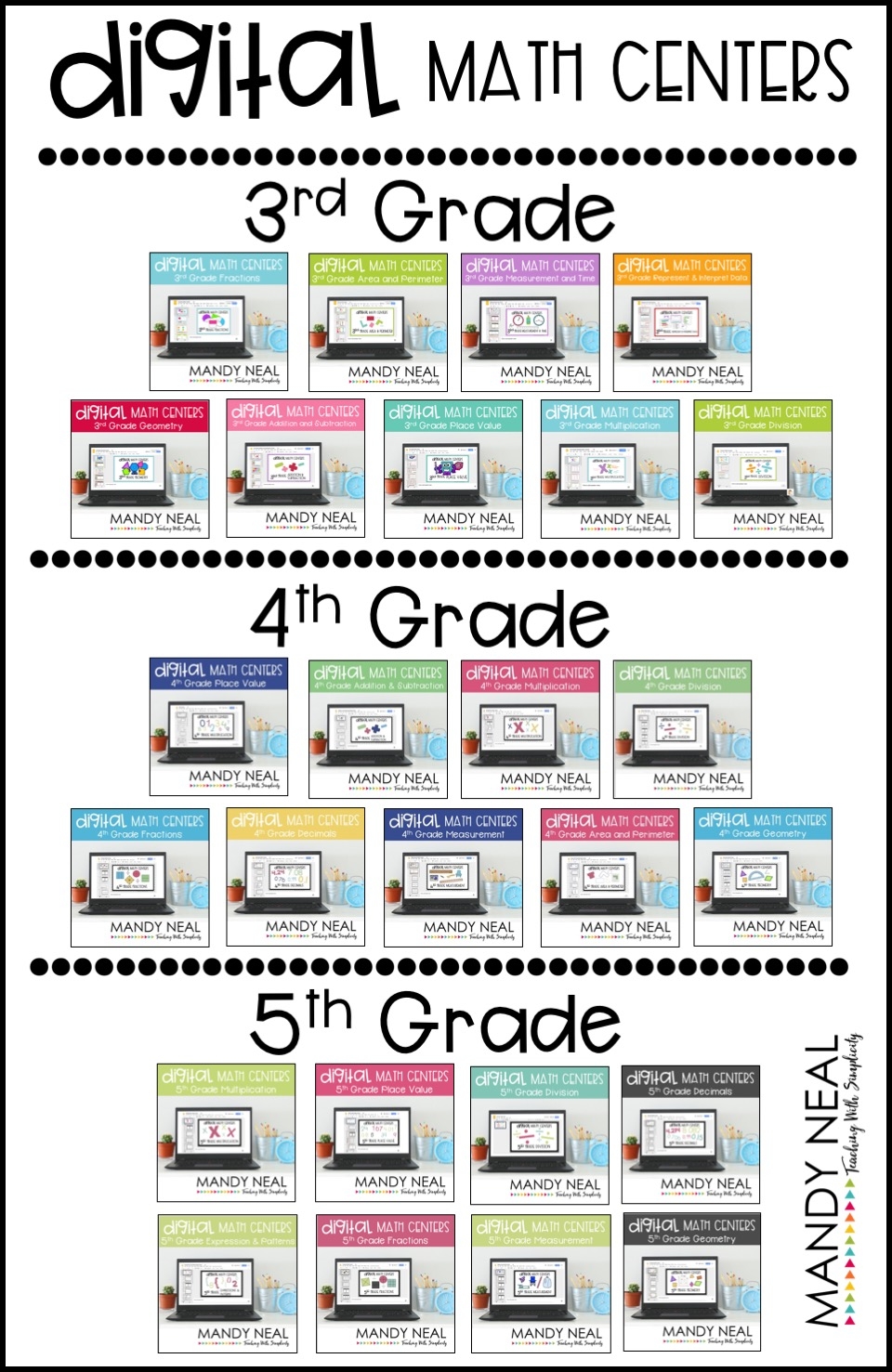 Simplify Your Math Centers Upper Elementary Snapshots