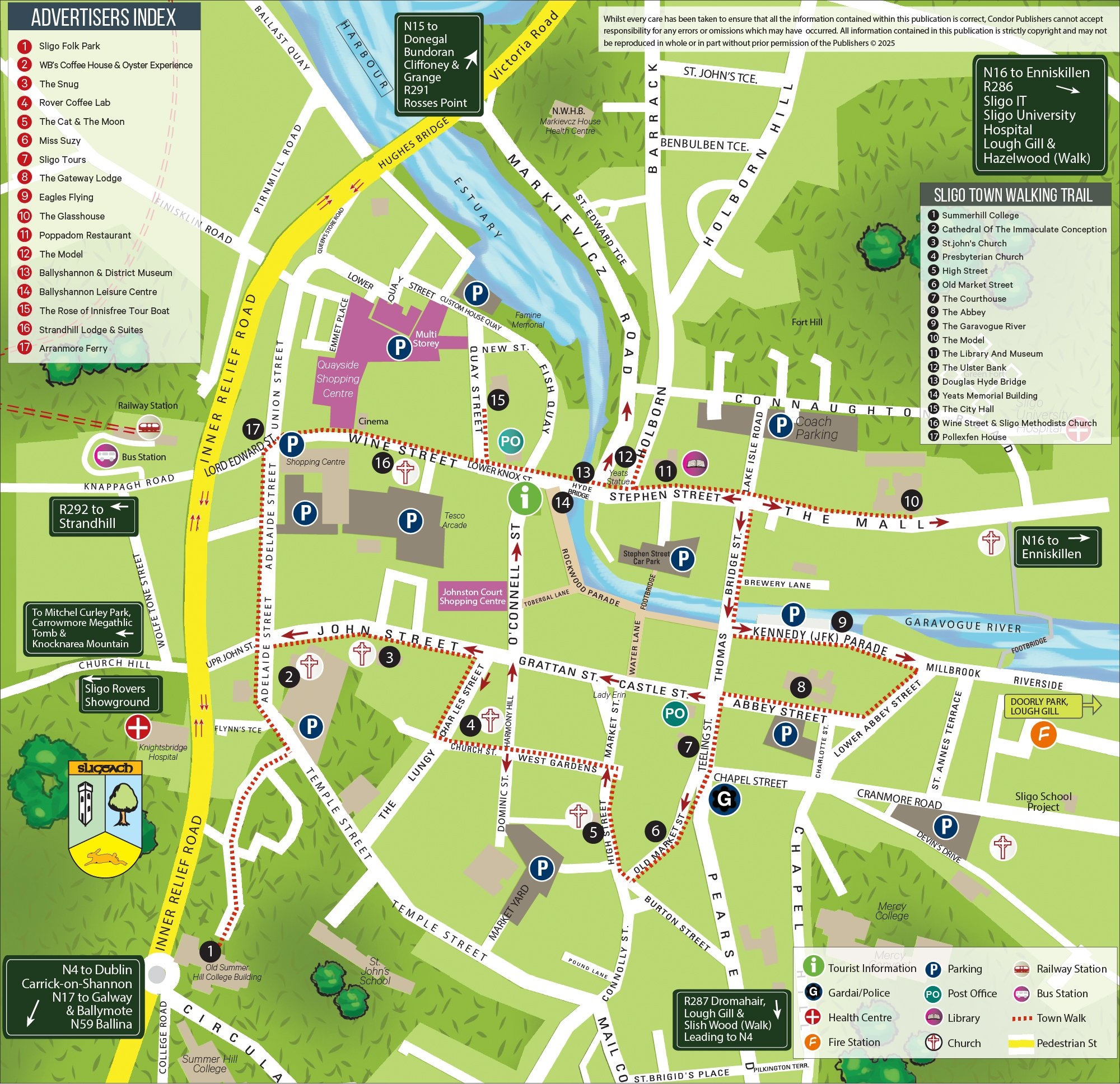 Sligo Town Map Town Maps