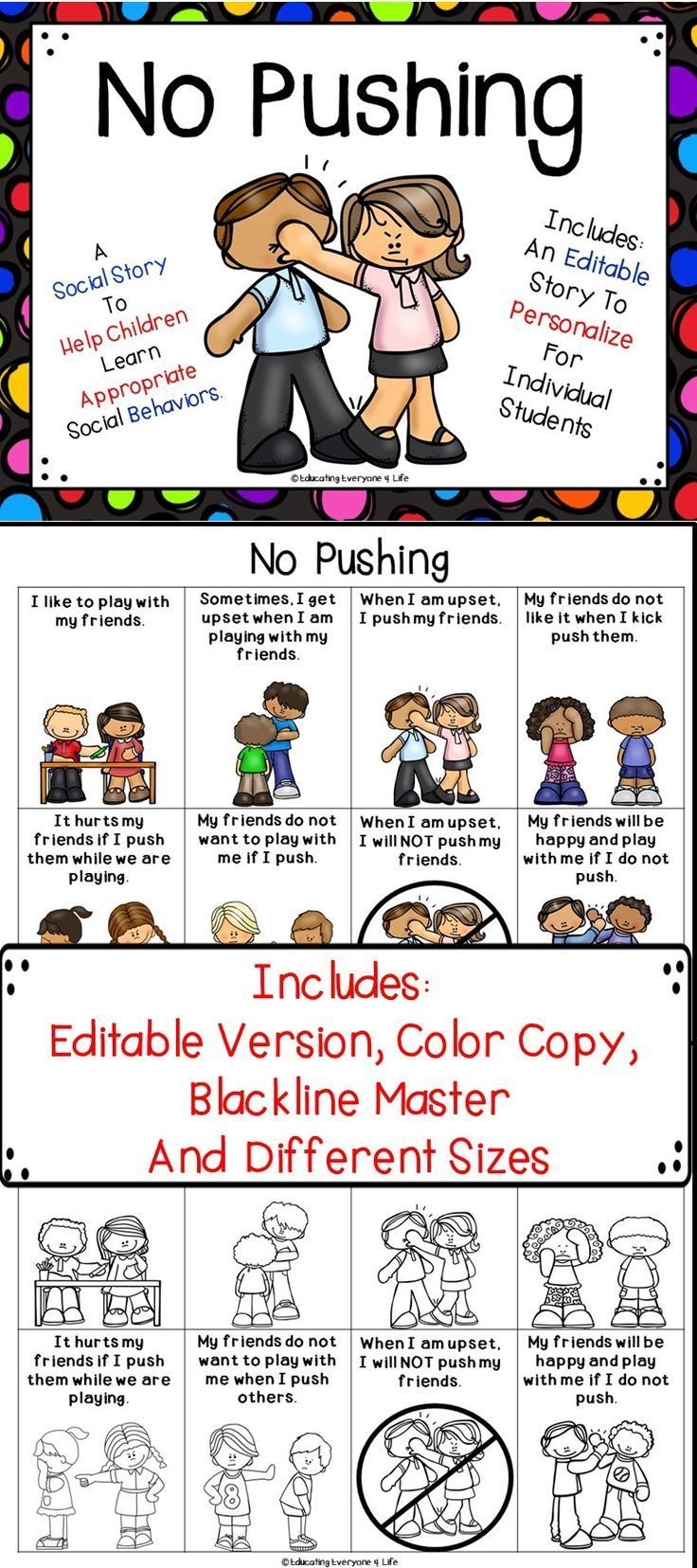 Social Story No Pushing