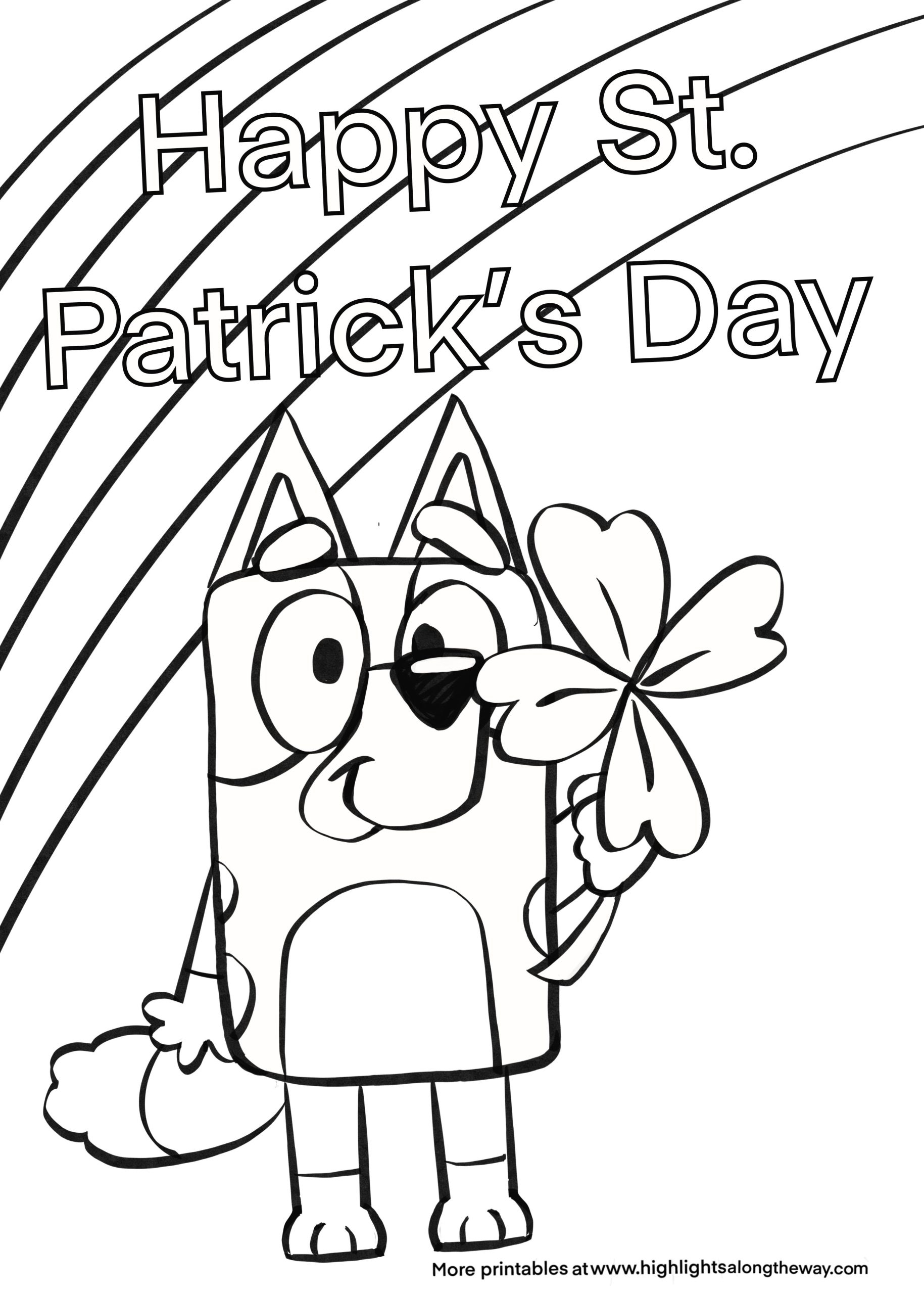 Printable Saint Patrick Coloring Sheets