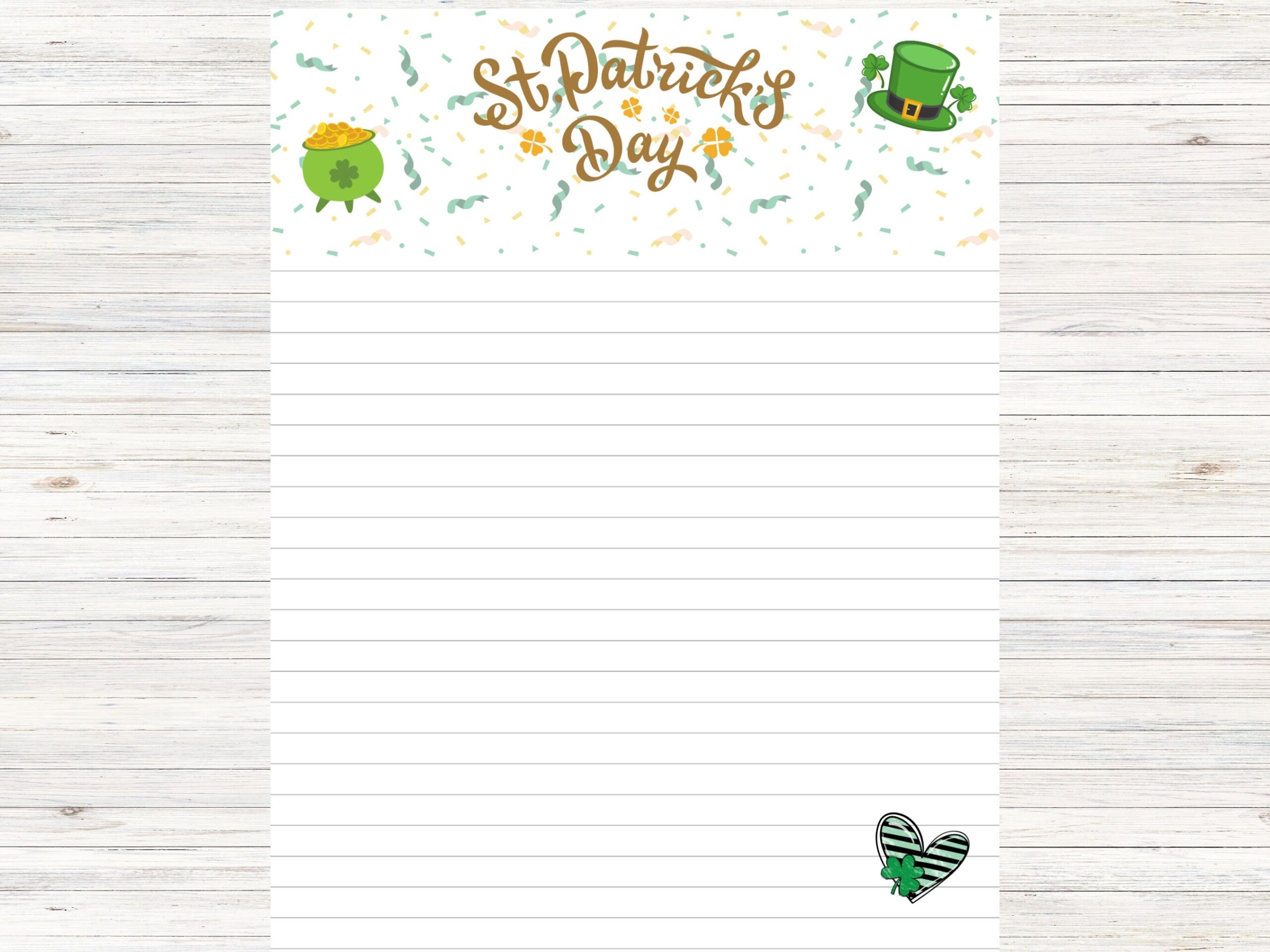 St PatrickS Day Printable Paper