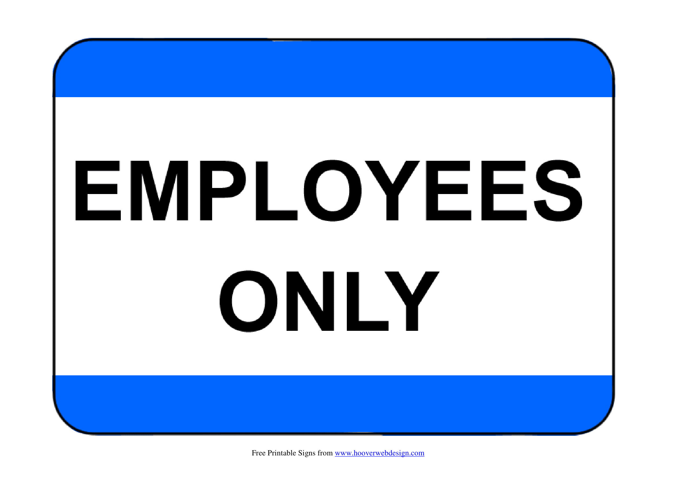 Staff Only Signs Poster Template