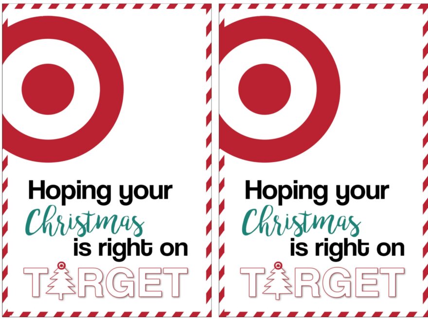 Target Christmas Gift Card Holders Teachers Friends Neighbors Paper Trail Design