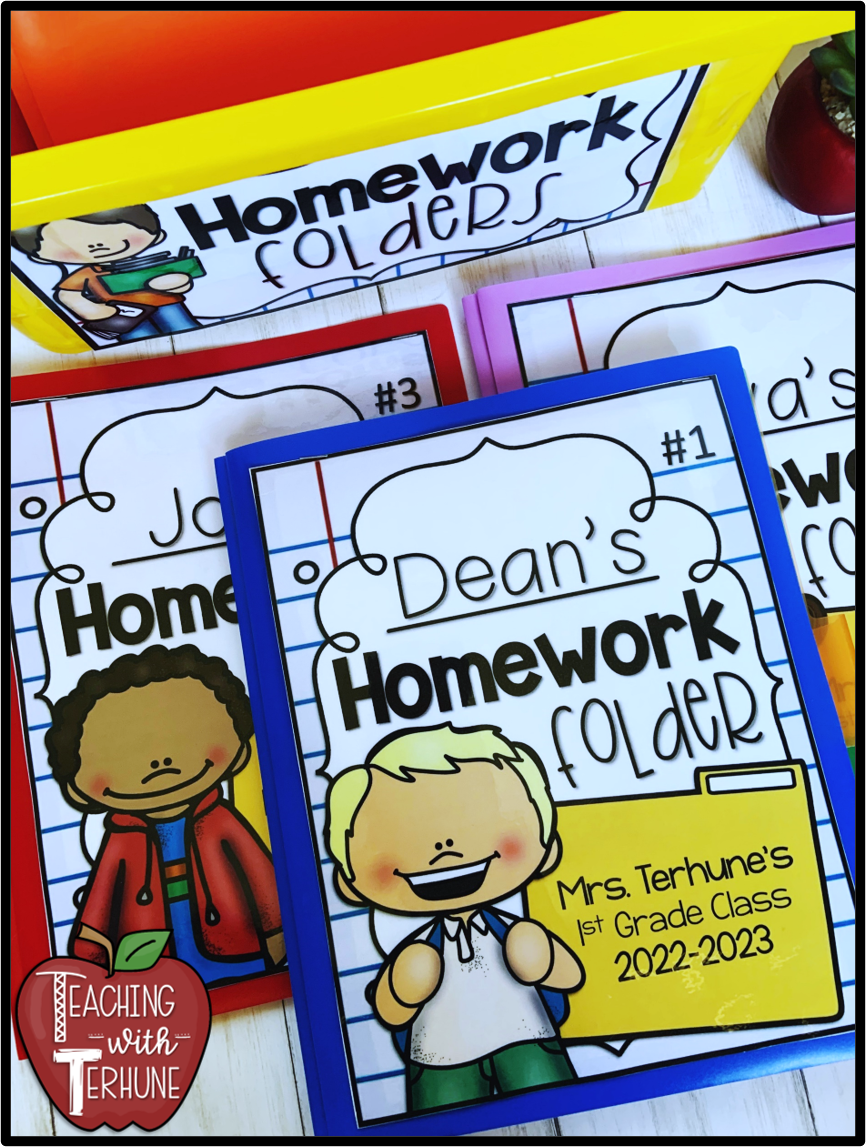 Free Printable Homework Folder Labels