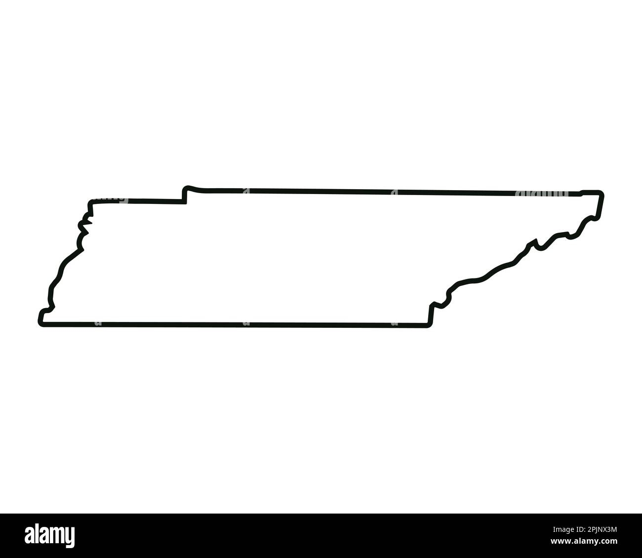 Tennessee State Map US State Map Tennessee Outline Symbol Vector Illustration Stock Vector Image Art Alamy