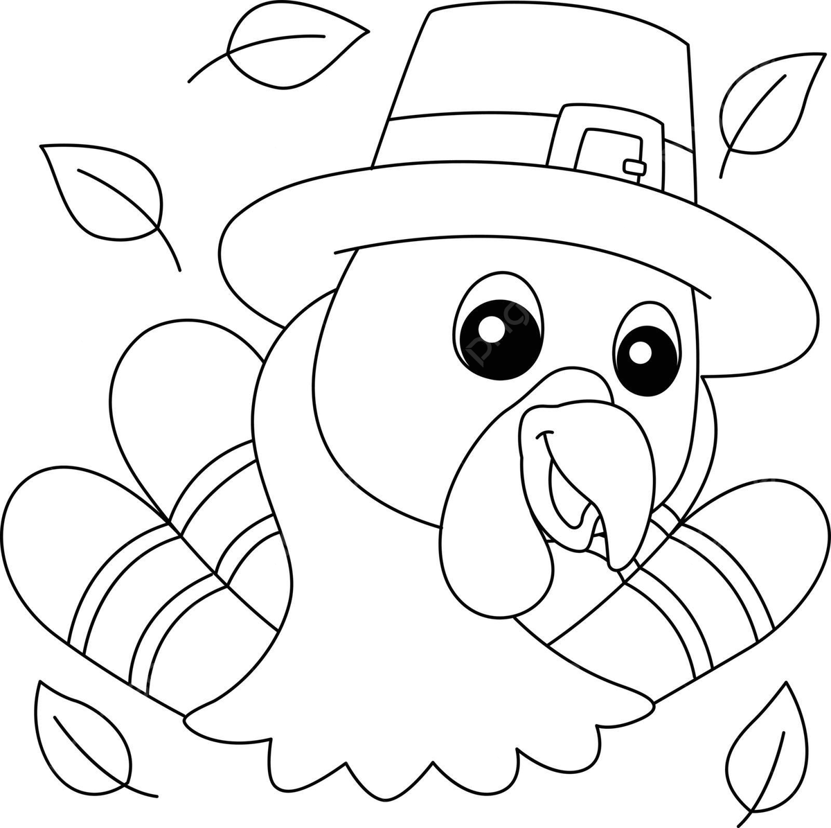 Thanksgiving Turkey Head With Hat Coloring Page Colouring Chicken Turkey Vector Chicken Drawing Turkey Drawing Key Drawing PNG And Vector With Transparent Background For Free Download