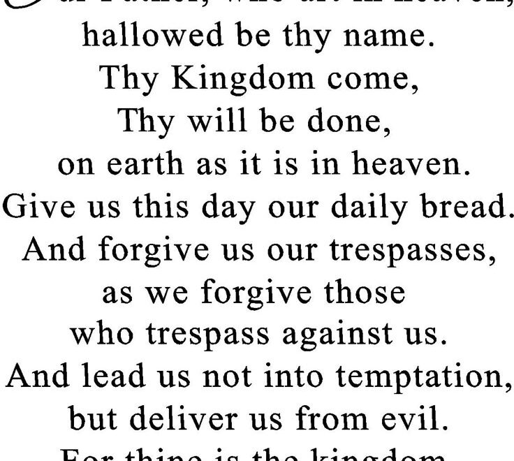 The Lord Prayer 12 Free PDF Printables Printablee