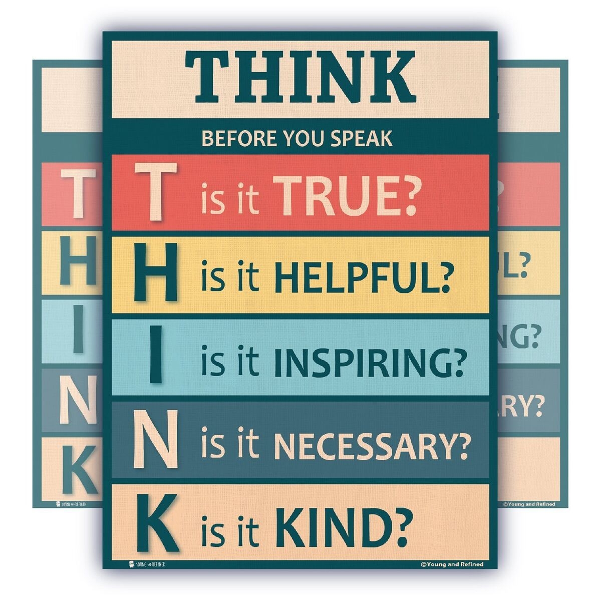 Think Before You Speak LAMINATED Motivational Chart Rainbow Classrooms Poster EBay de