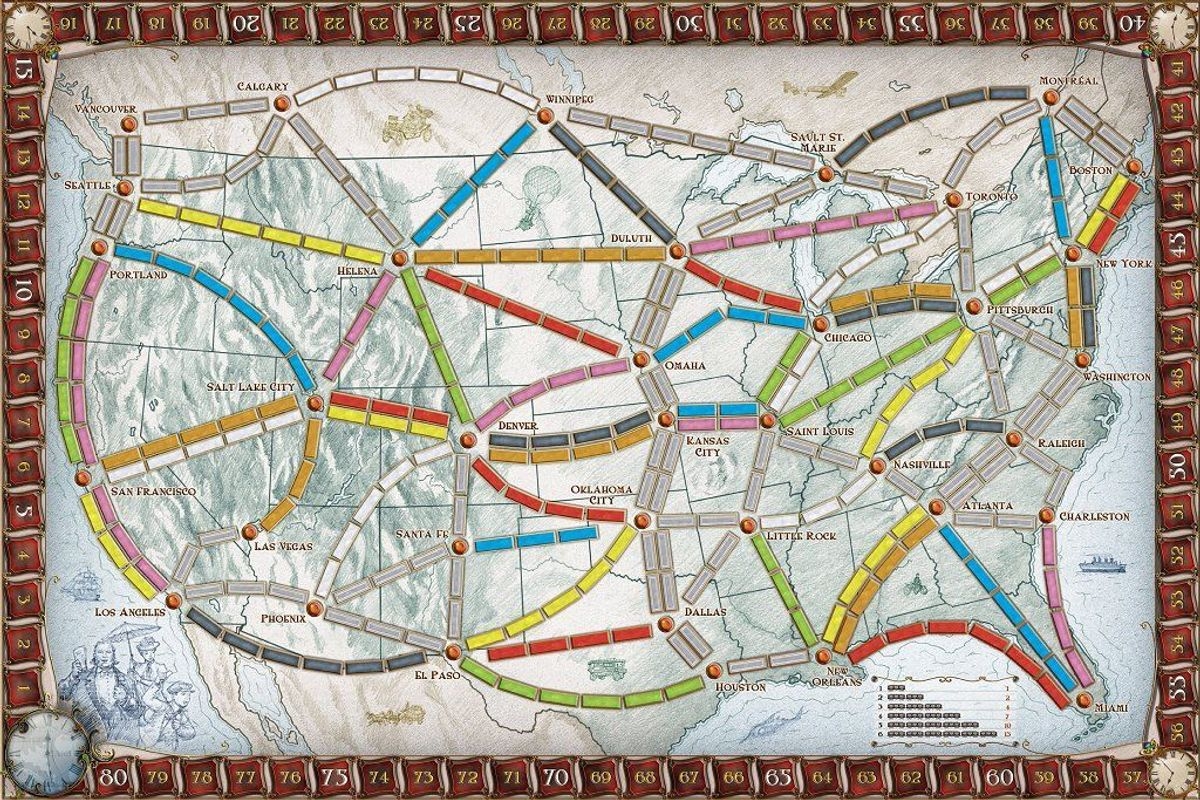 Printable Ticket To Ride Maps