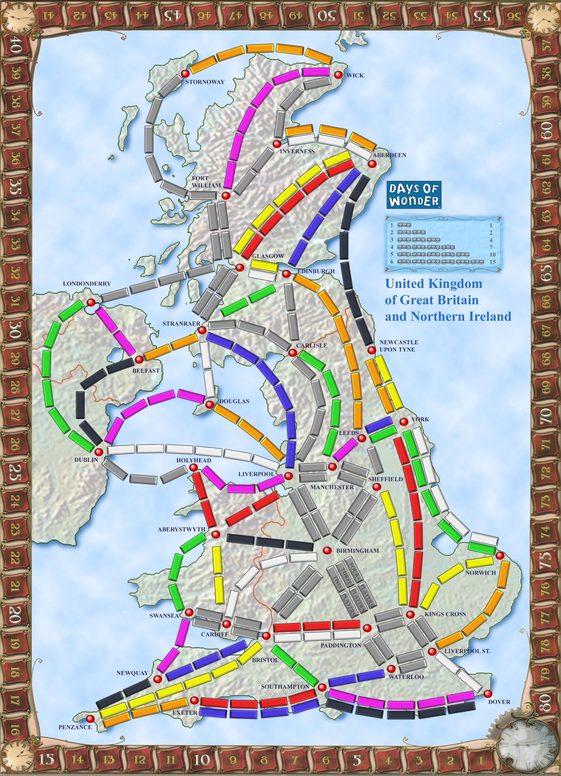 Ticket To Ride UK Map David Millard