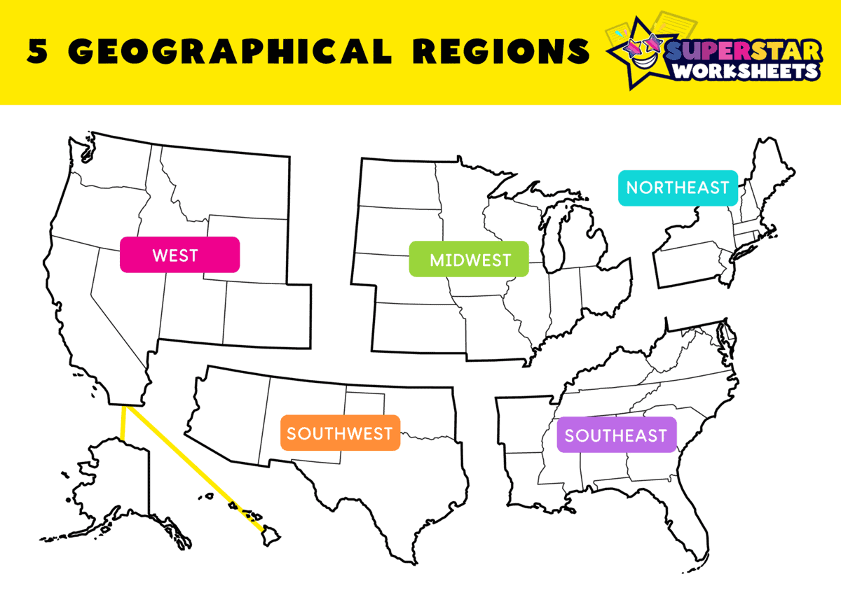 Regions Of The United States Map Printable