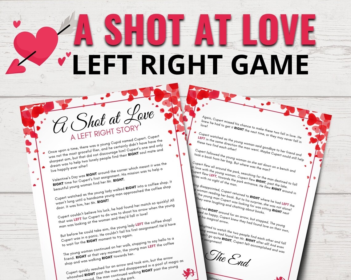 Valentine Left Right Game Gift Exchange Ideas For Valentine s Day