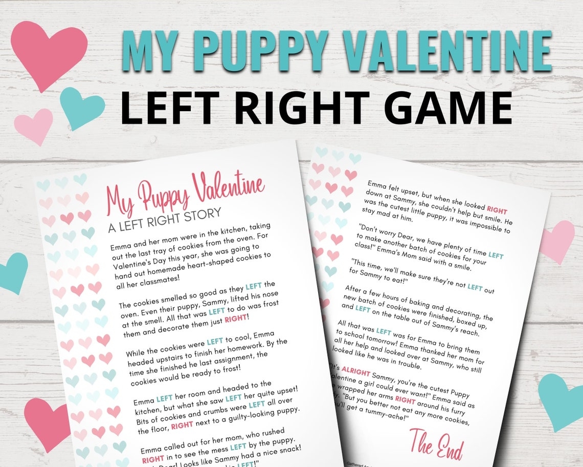 Valentine Left Right Game Gift Exchange Ideas For Valentine s Day