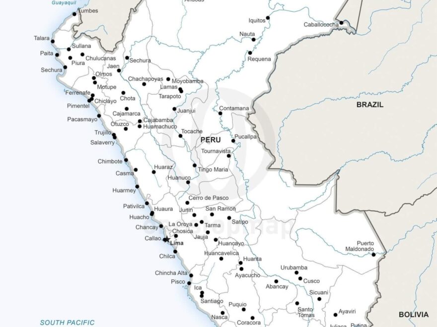 Vector Map Of Peru Political One Stop Map