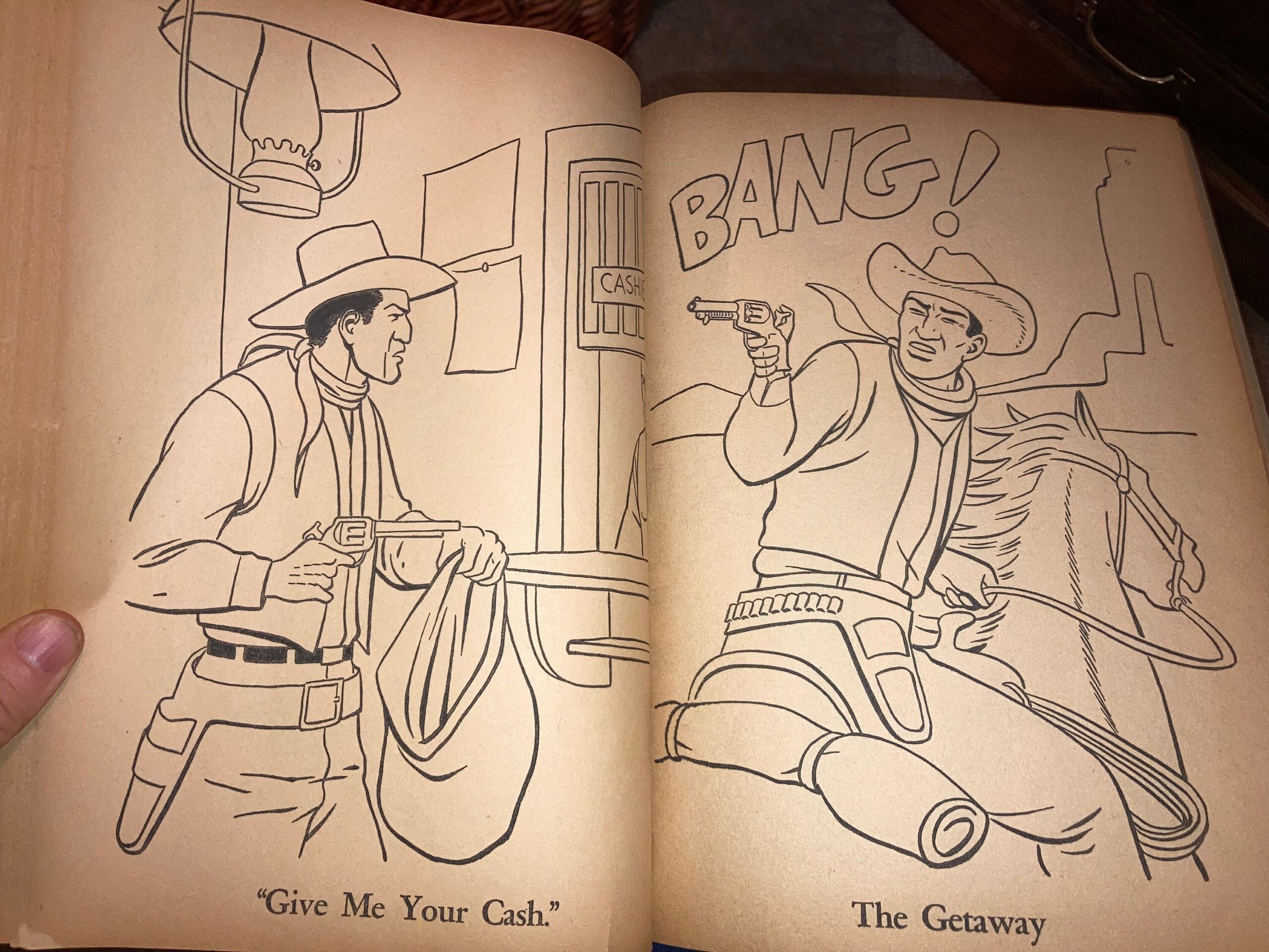 Vintage 1954 The Lone Ranger Coloring Book Whitman Publishing Original Authorized Edition