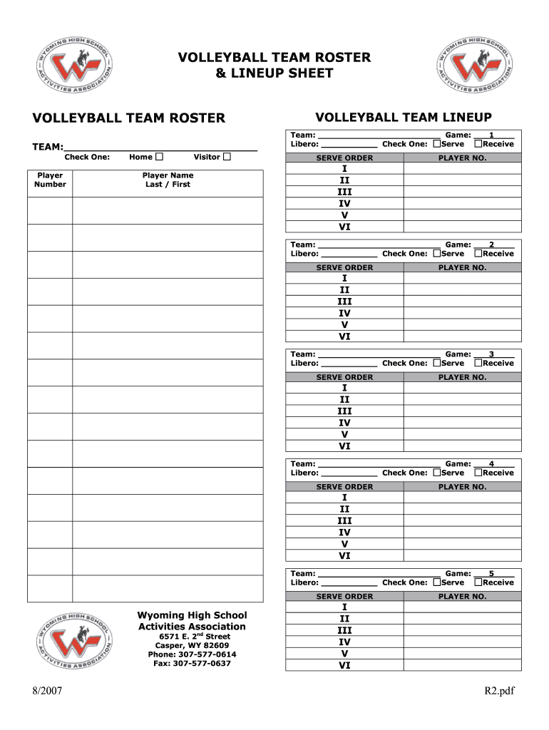 Volleyball Lineup Sheet Pdf Free Download Fill Out Sign Online DocHub