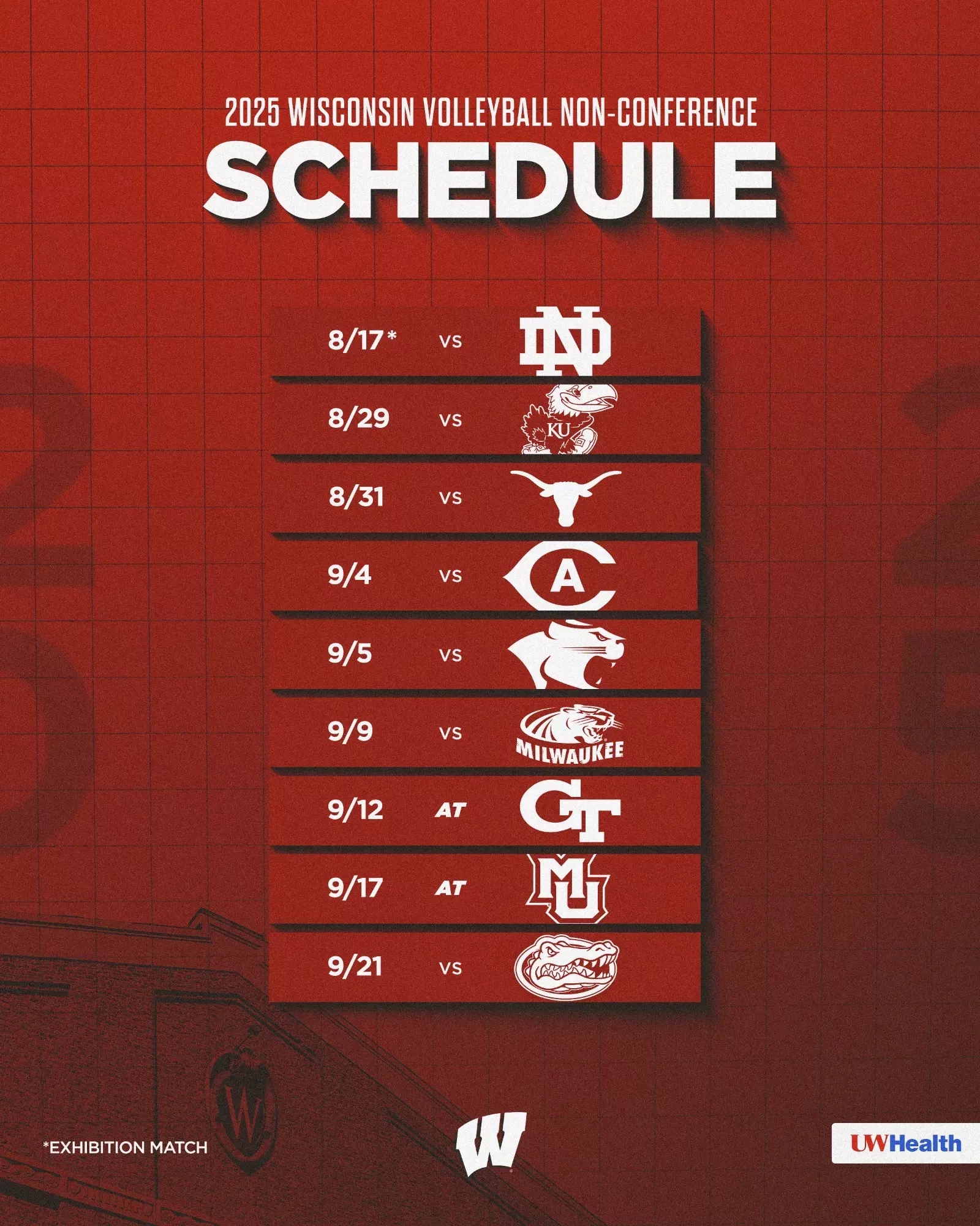 Volleyball Releases Non Conference Slate For 2025 Wisconsin Badgers