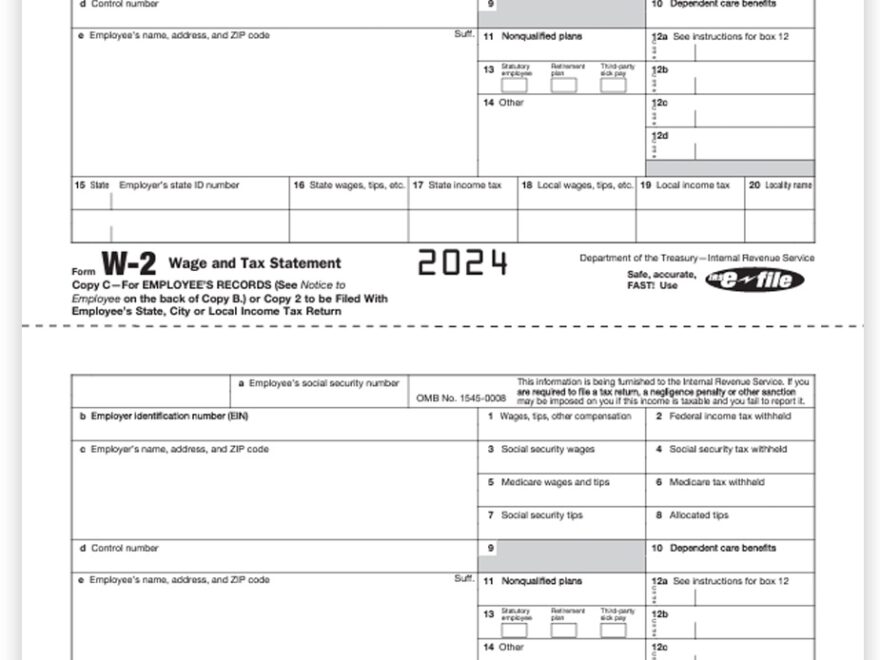 W2 Tax Forms Copy C 2 For Employees DiscountTaxForms