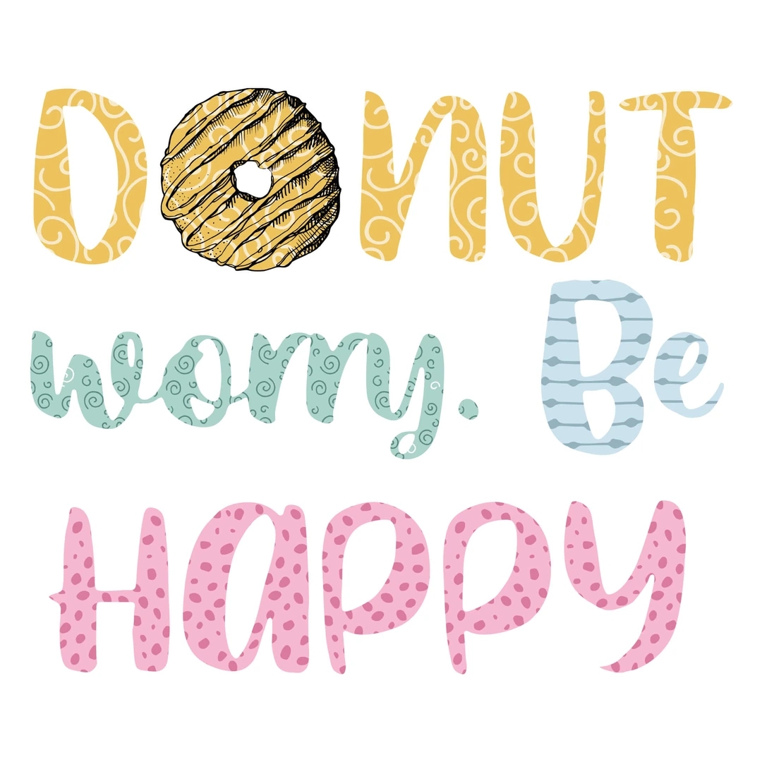 Donut Worry Be Happy Free Printable