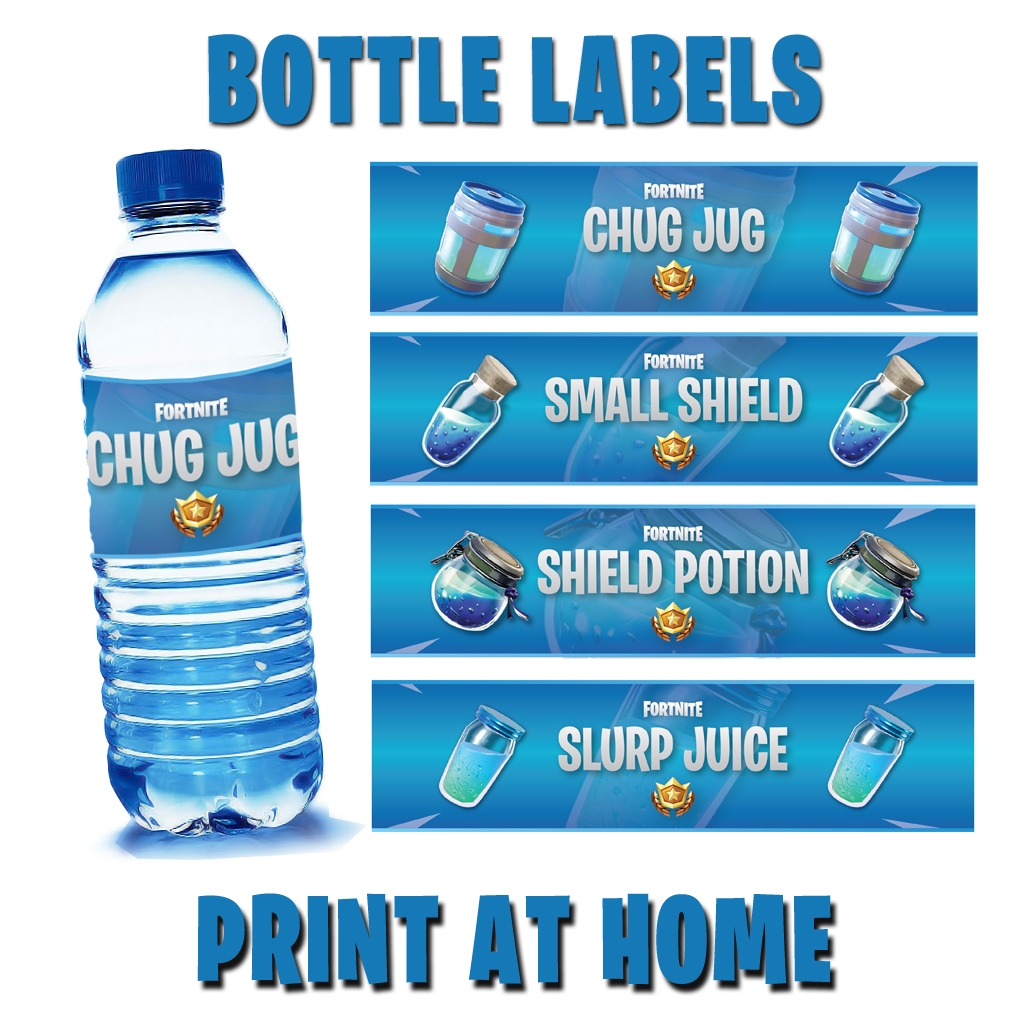 Water Bottle Label Wraps 4 Designs