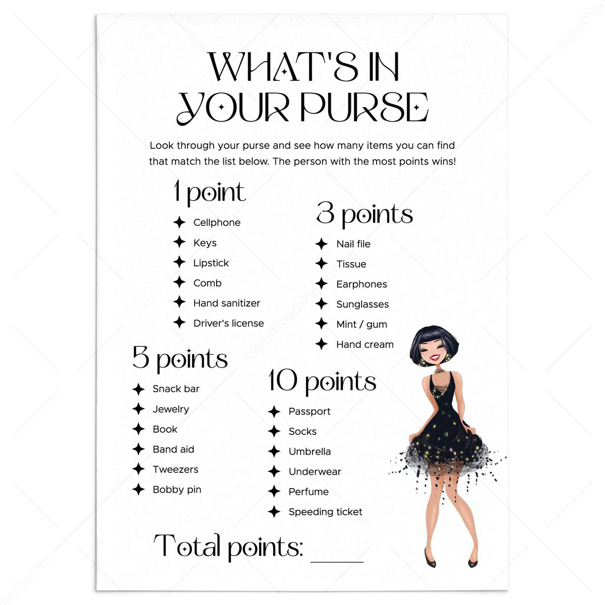 WhatS In Your Purse Free Printable