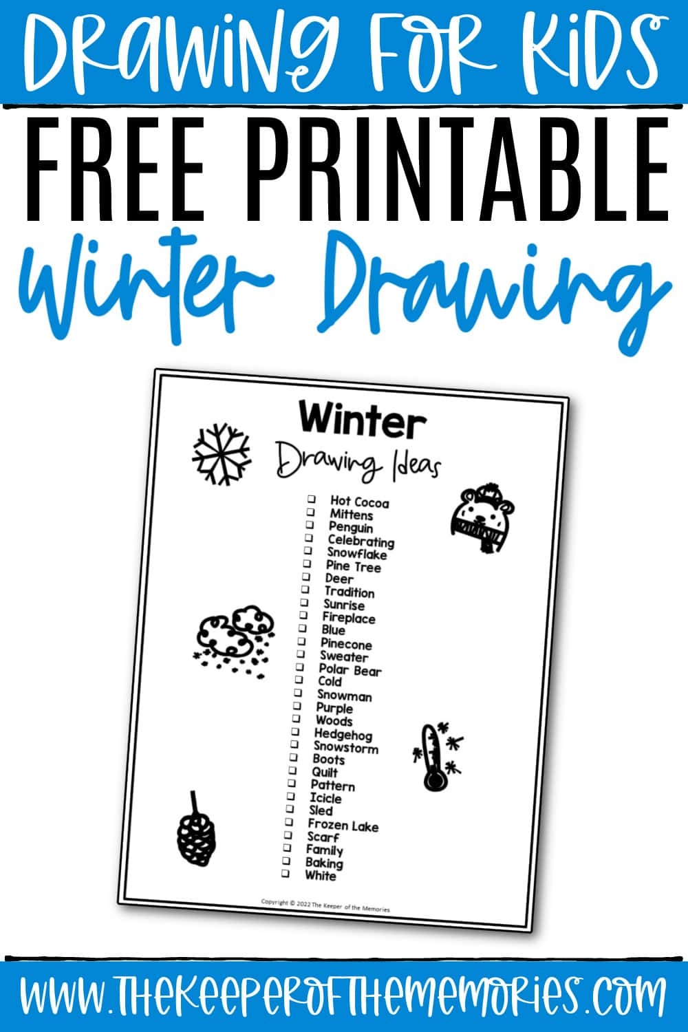 Free Printables For Winter Art Lessons