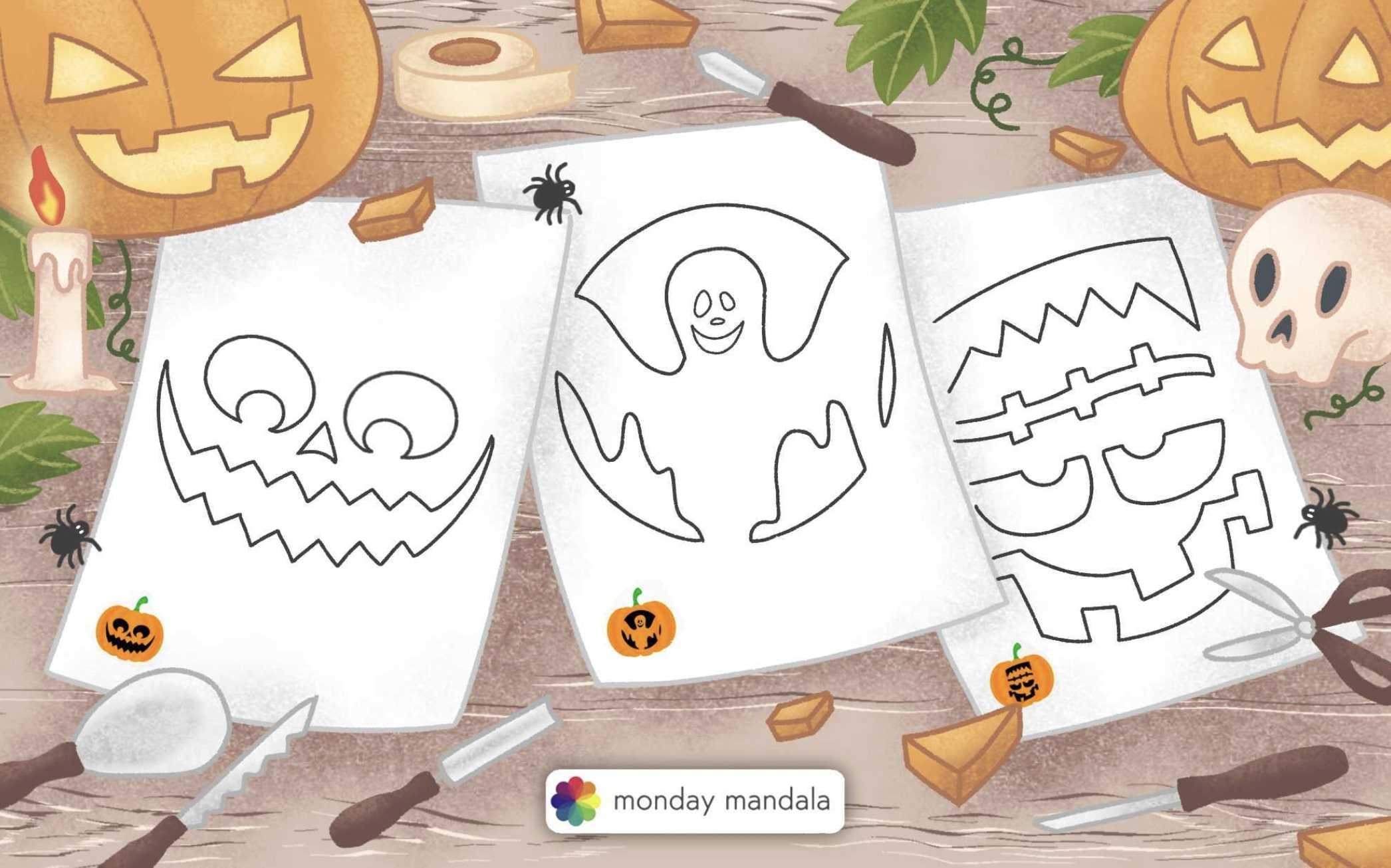 100 Pumpkin Carving Stencils Free PDF Printables 