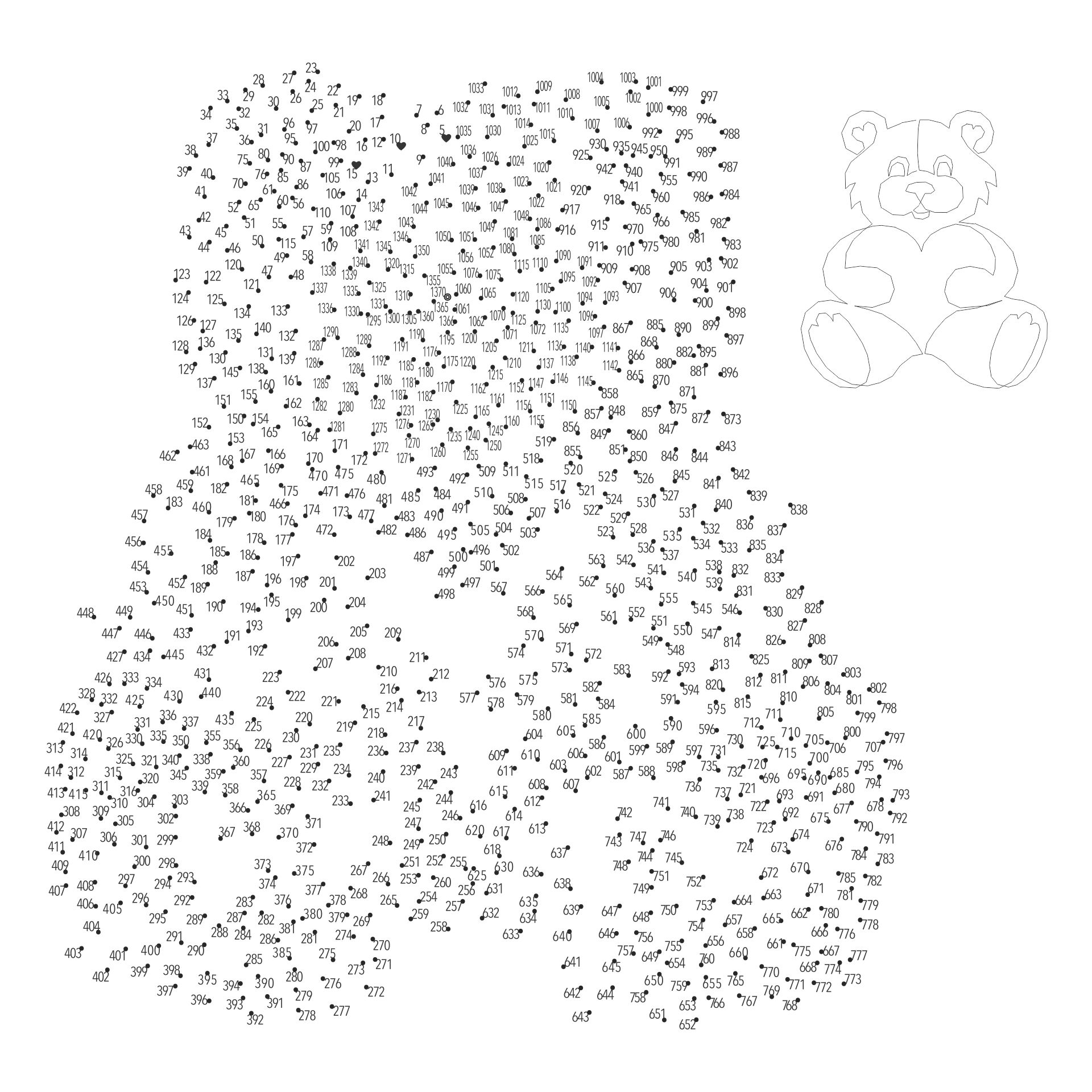 Free Printable Dot To Dot Hard