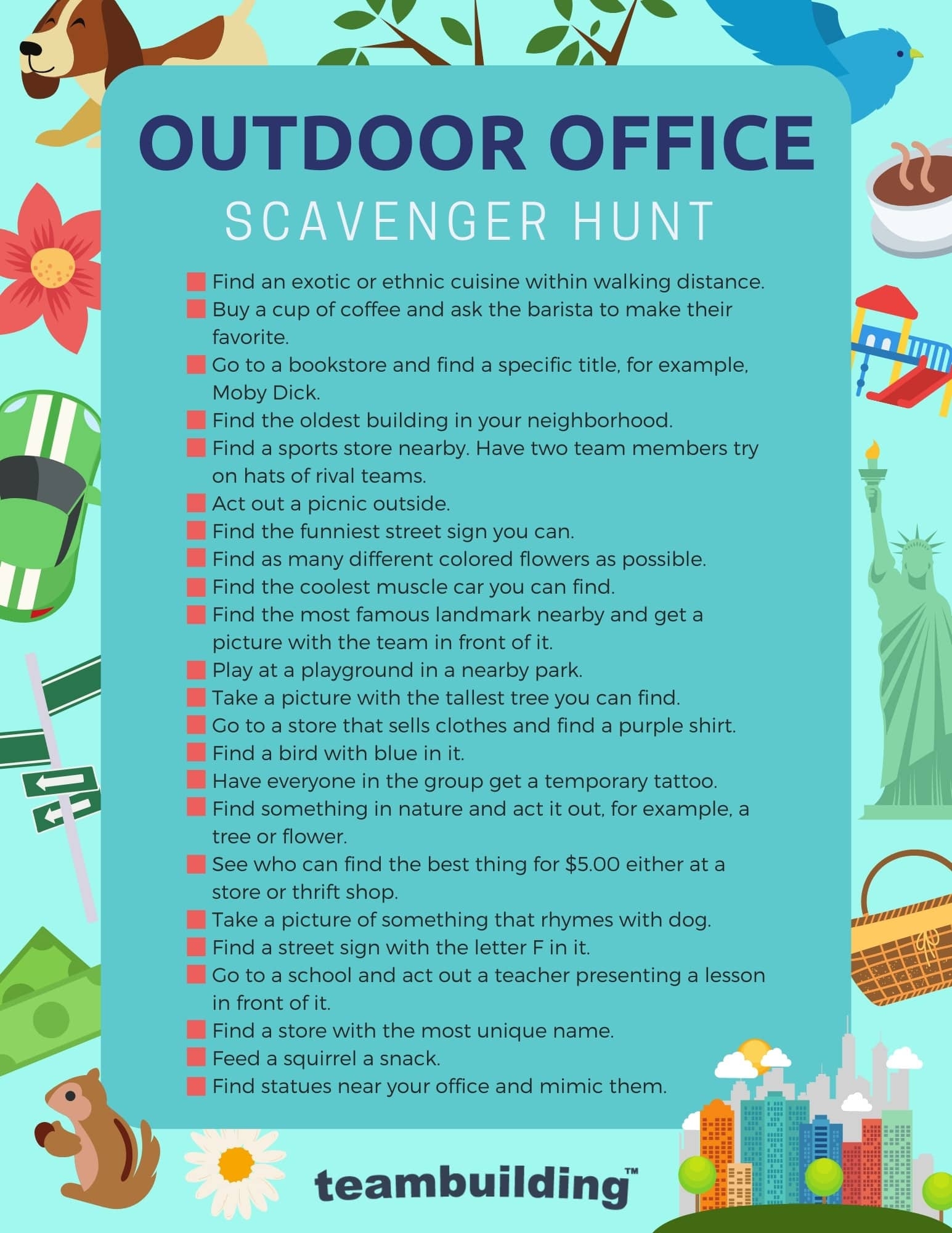 11 Fun Office Scavenger Hunt Ideas Templates