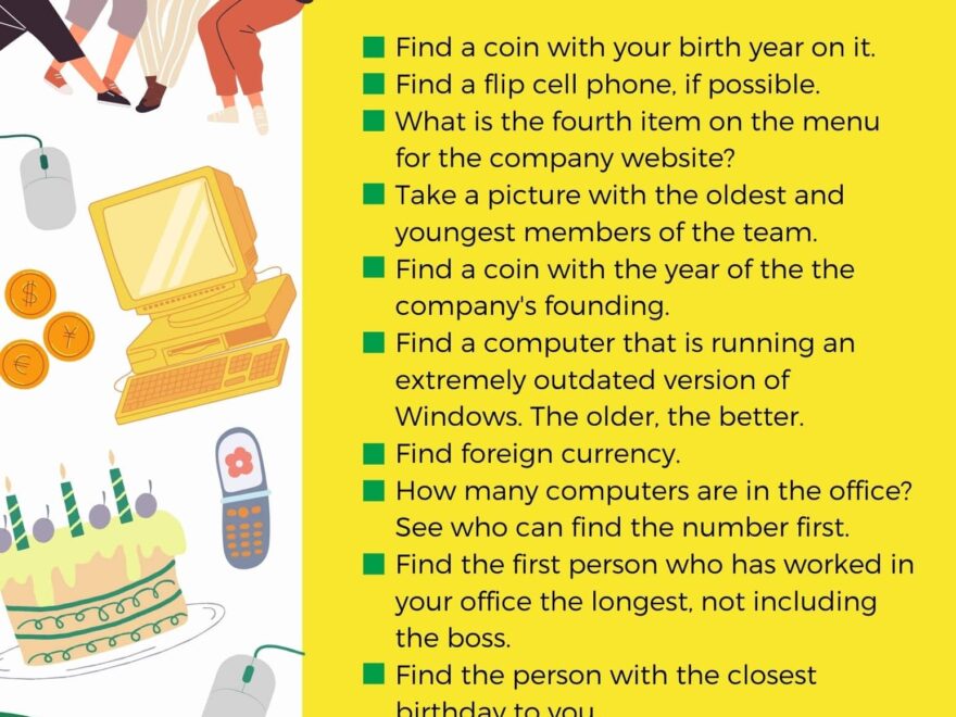 11 Fun Office Scavenger Hunt Ideas Templates