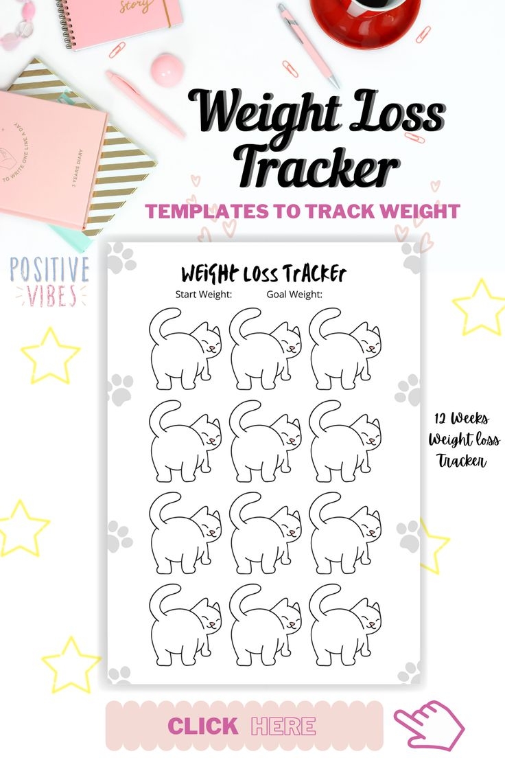 Cute Weight Loss Tracker Printable
