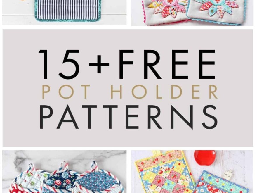 15 FREE Pot Holder Patterns To Sew Get Crafting Coral Co