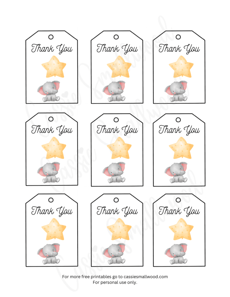 15 Insanely Cute Thank You Tags Free Printable Cassie Smallwood