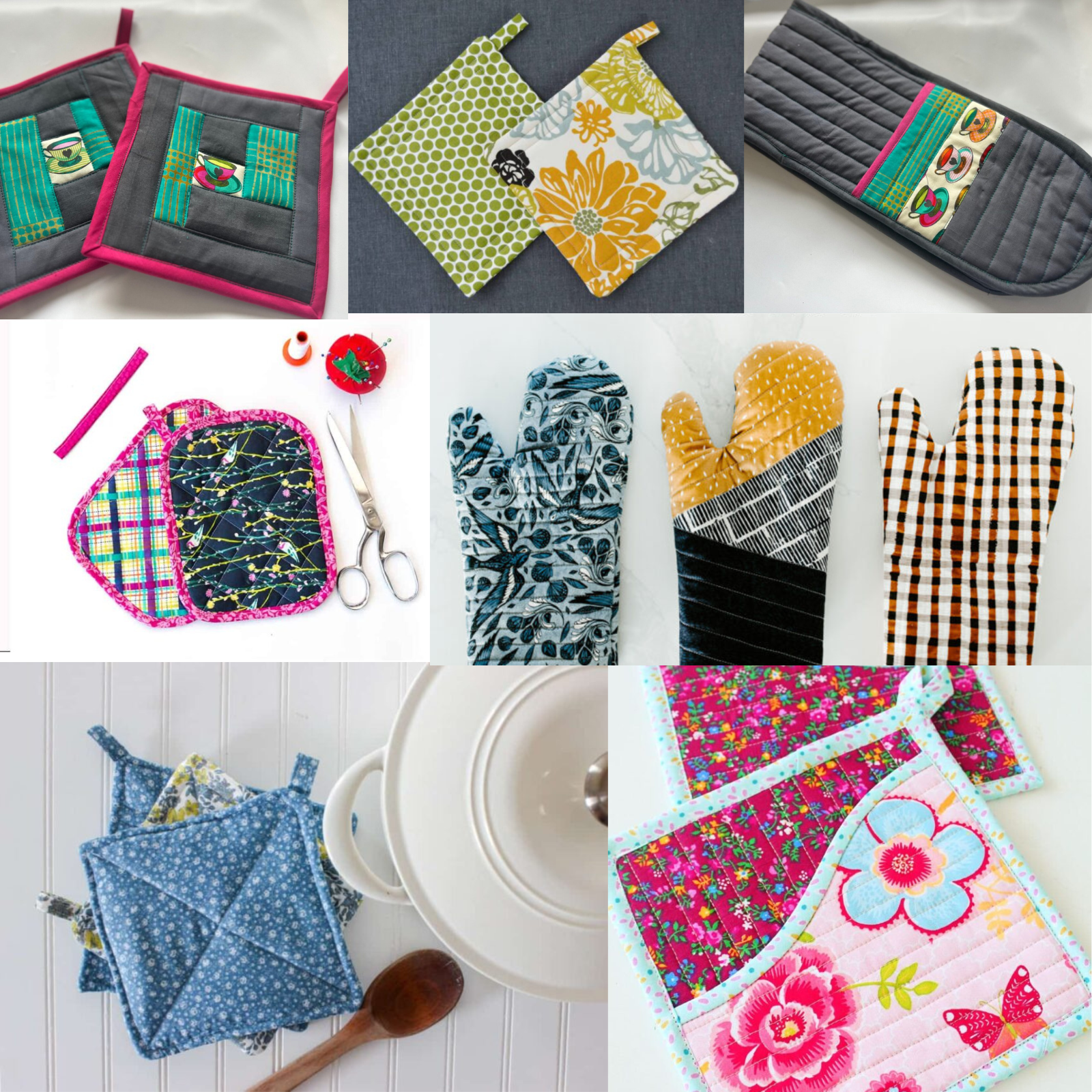 18 Simple Pot Holder Patterns For You To Sew Scrap Fabric Love