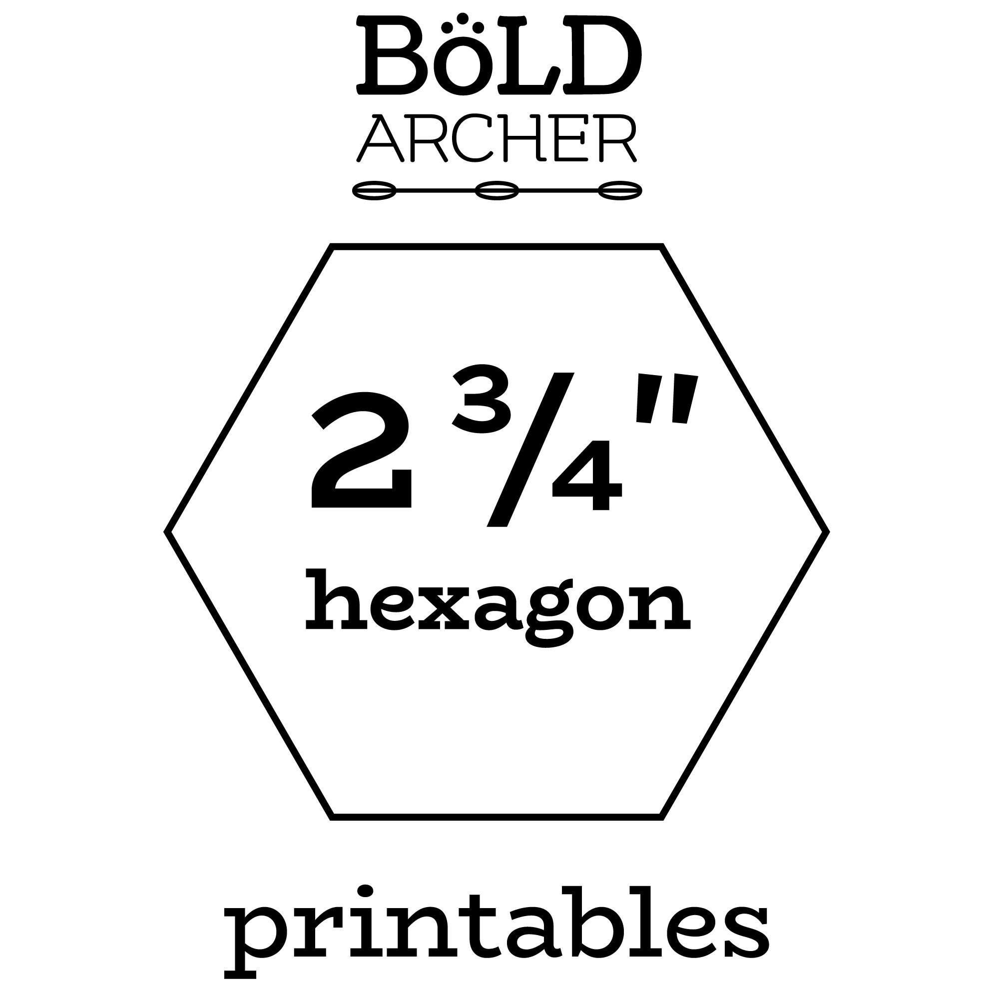 2 3 4 Inch Hexagon EPP Template Etsy