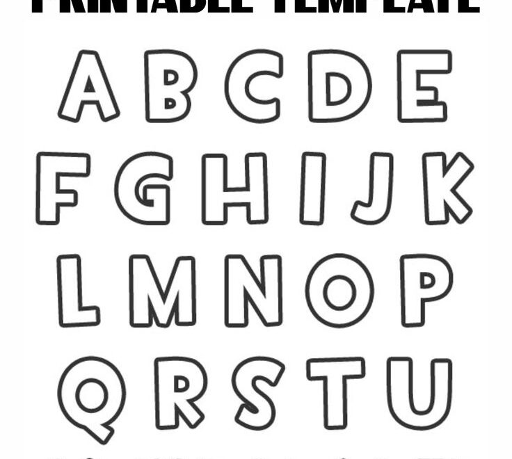 2 Inch Alphabet Letters Printable Template
