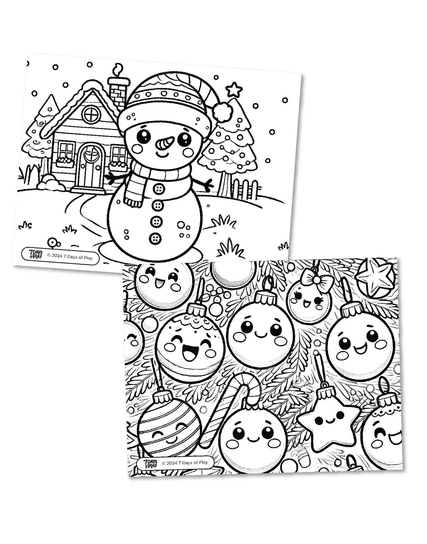 Coloring Page Christmas Version Printable