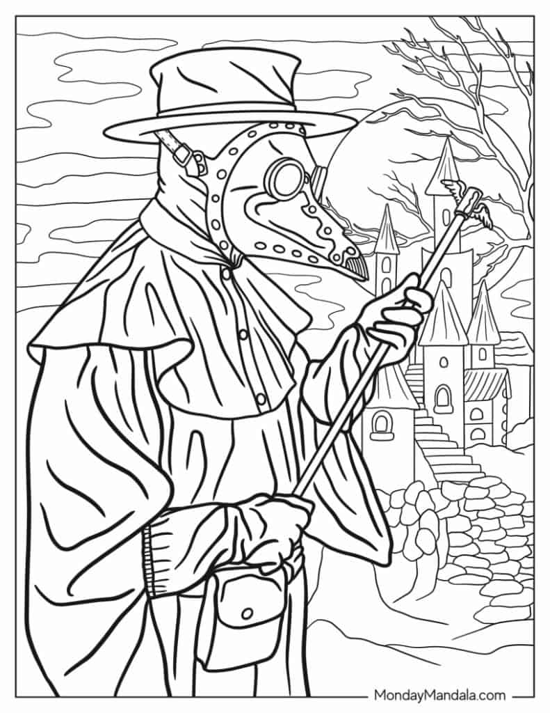 20 Horror Coloring Pages Free PDF Printables 