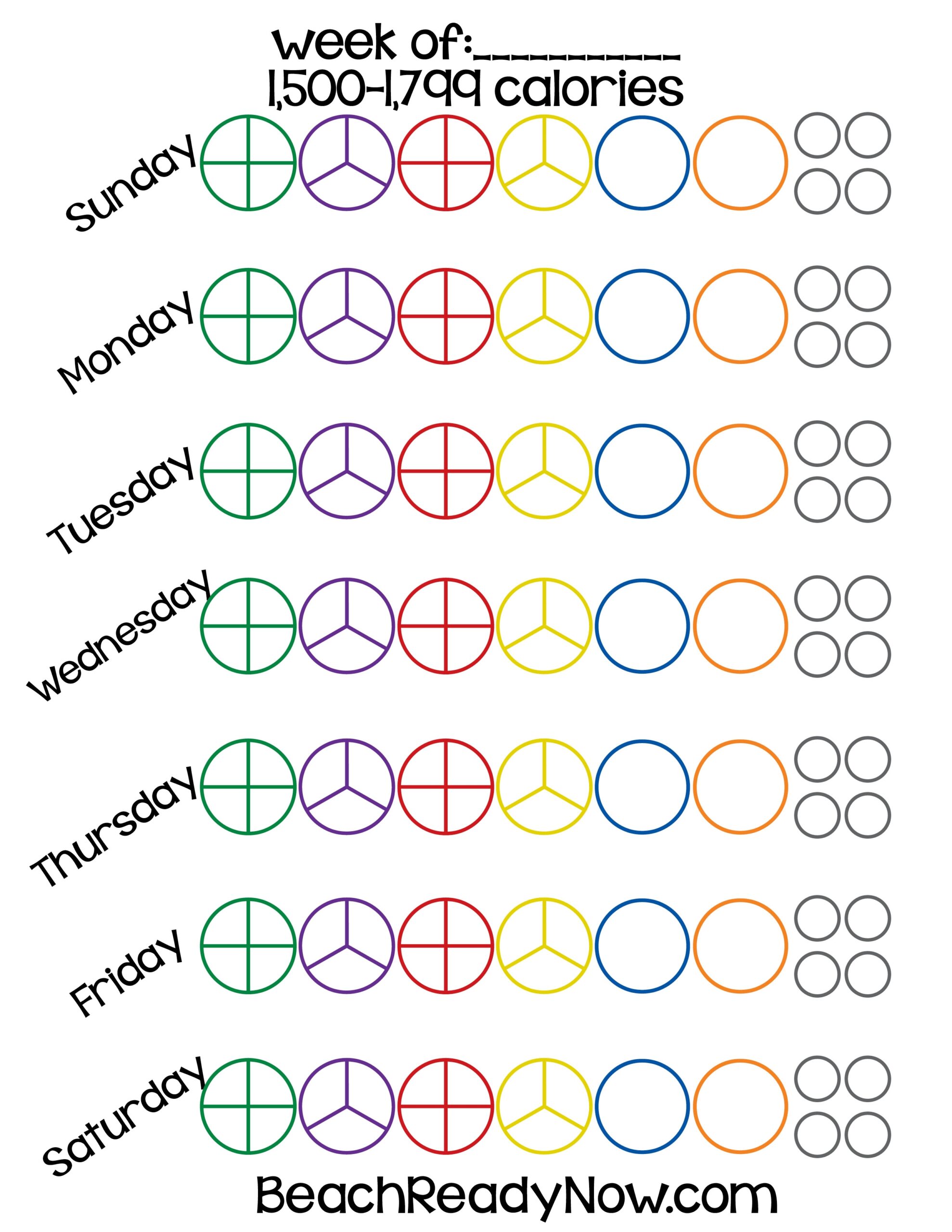 21 Day Fix Printables Beach Ready Now