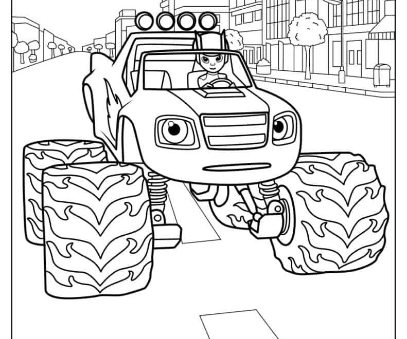 26 Blaze And The Monster Machine Coloring Pages Free