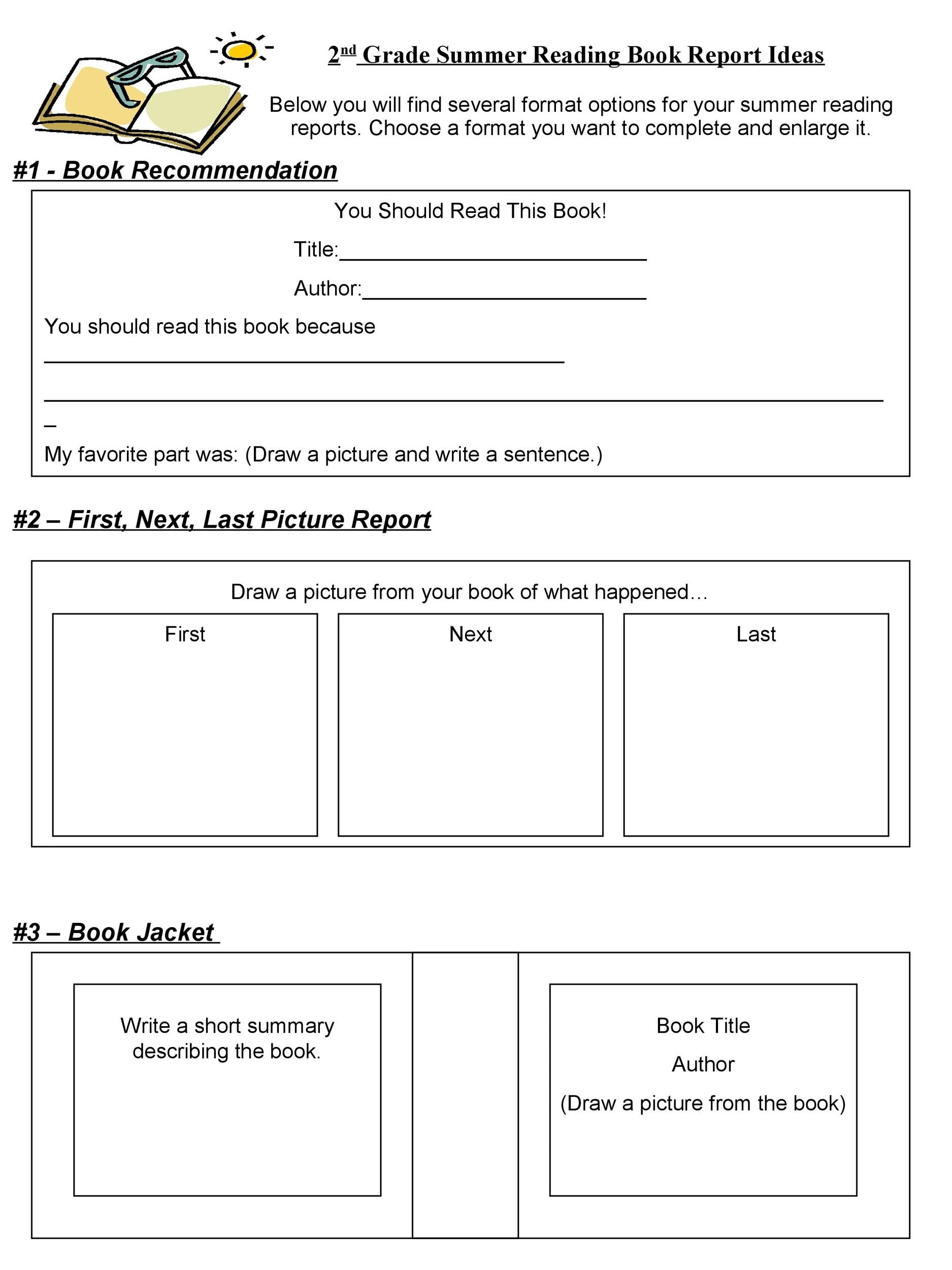 30 Book Report Templates Reading Worksheets