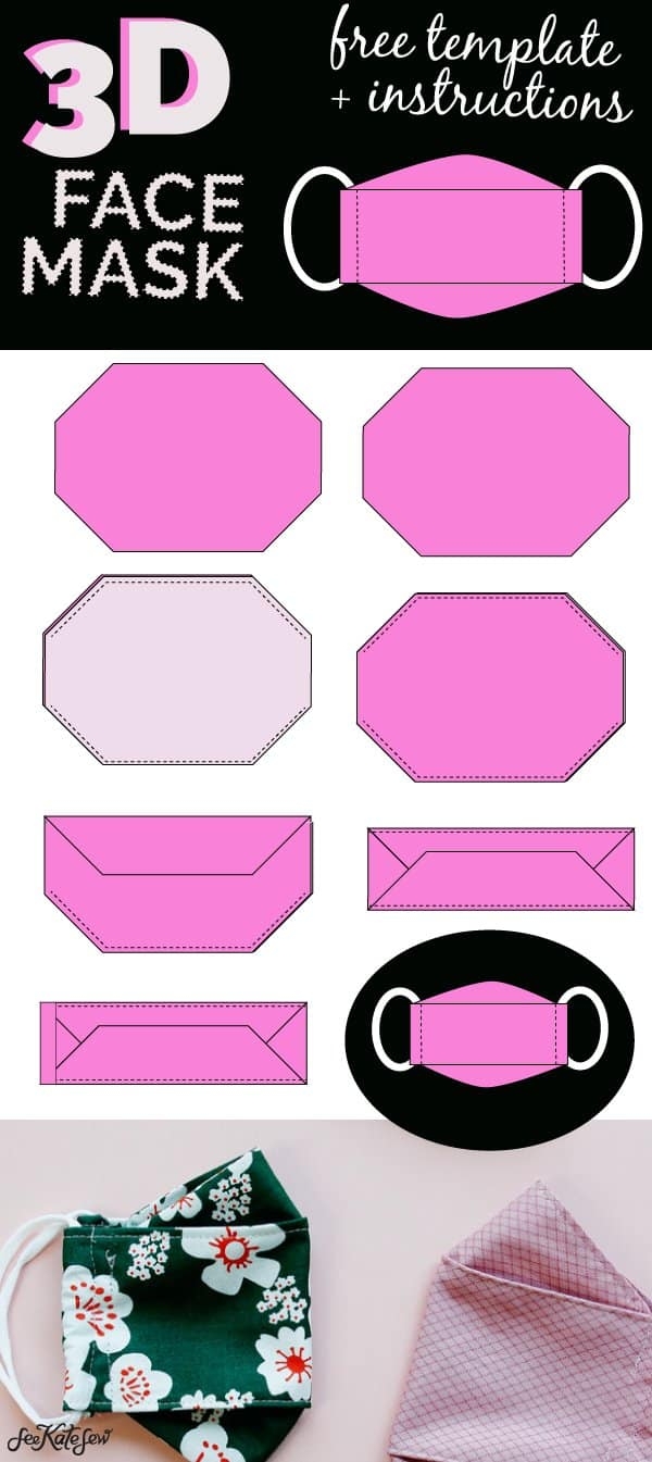 3d Mask Template The Most Comfortable Face Mask See Kate Sew