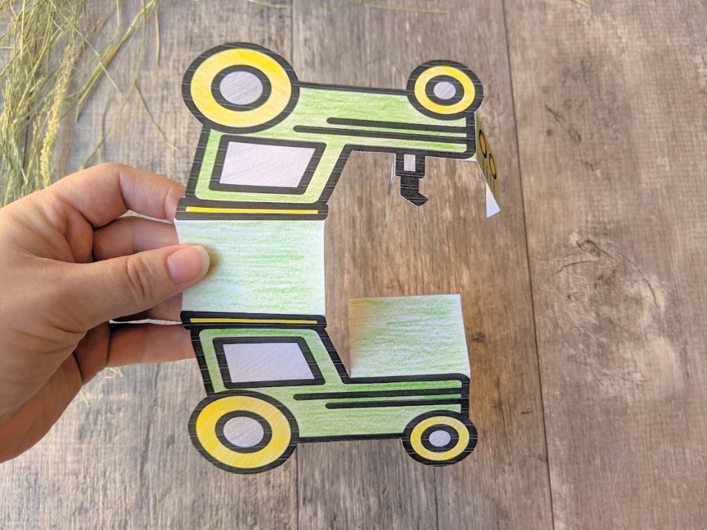 3D Tractor Craft For Kids With Printable Raise Curious Kids