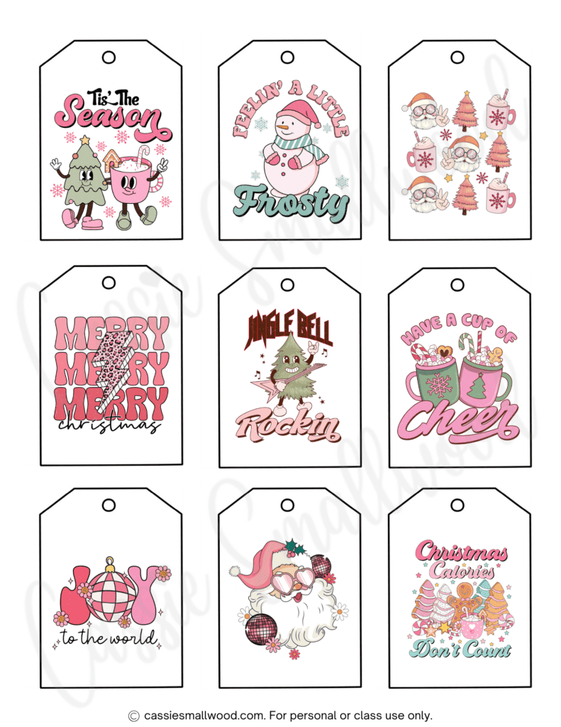 400 CUTEST Printable Christmas Tags Free PDF Cassie Smallwood
